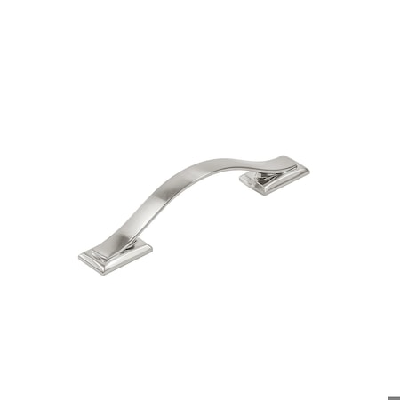 Hickory Hardware Dover Collection Pull 3-3/4 Inch 96mm Center to Center Satin Nickel Finish H078771SN